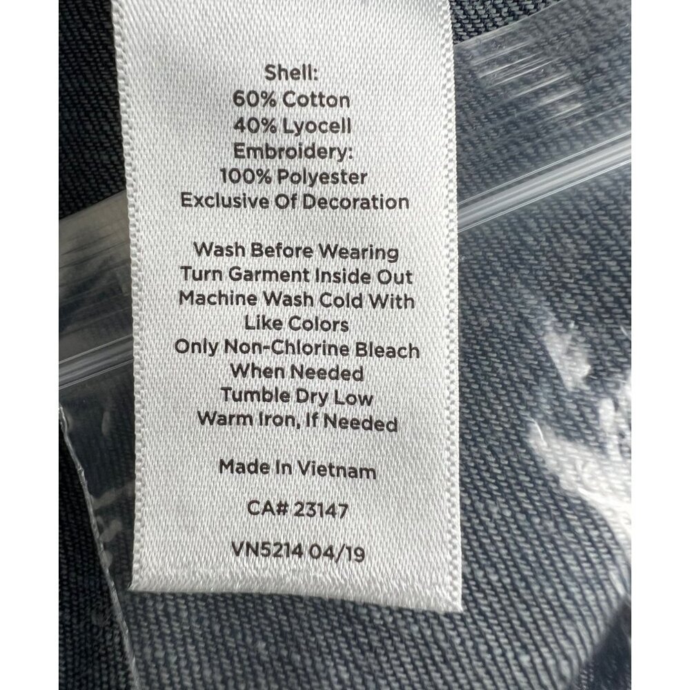 Talbots Embroidered Daisy A-Line Skirt Chambray Blue 8P - Picture 6 of 13